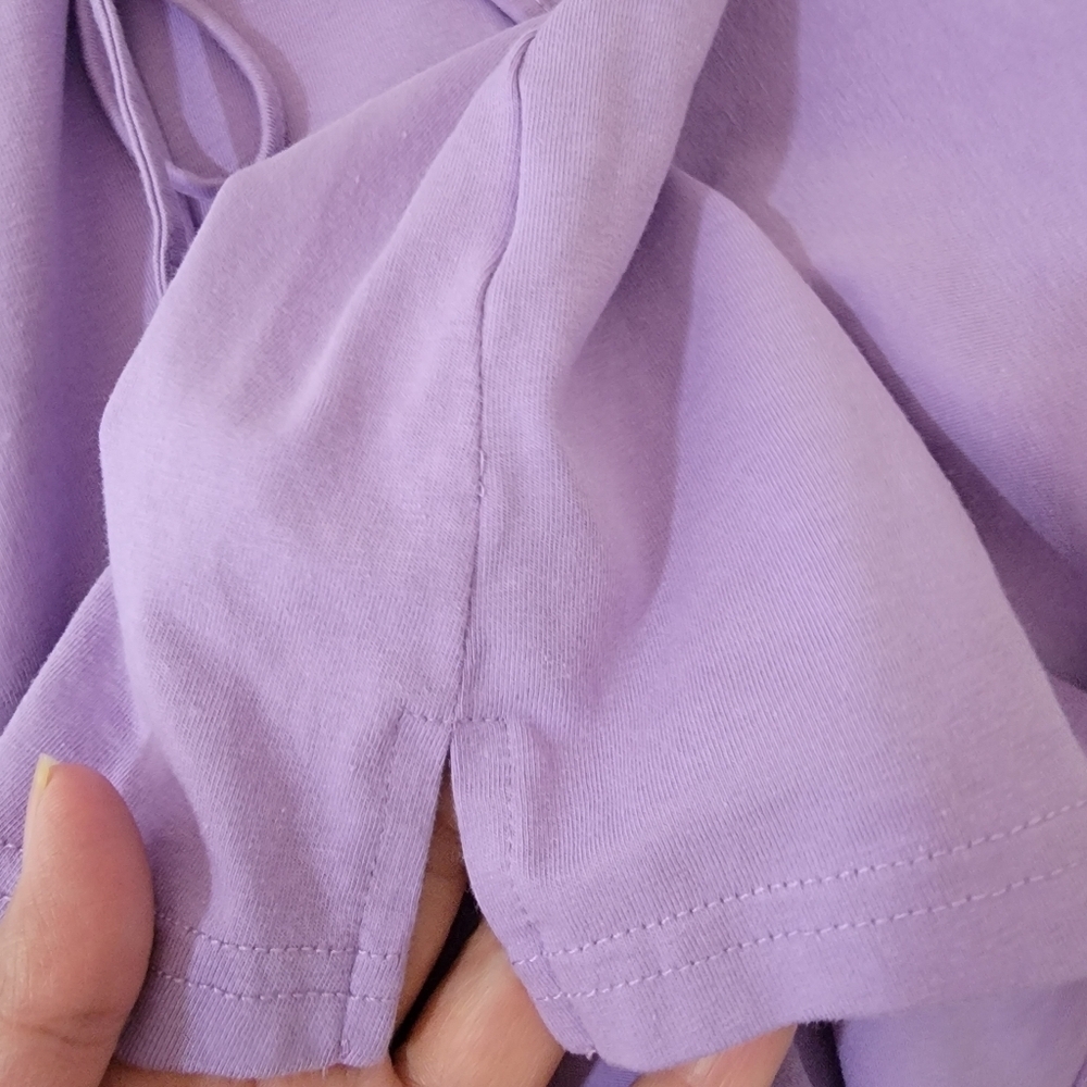 JACK SMITH Women's Sport Shirt Dress Sz L Purple Long Sleeve Pocket Athleisure - Picture 10 of 12